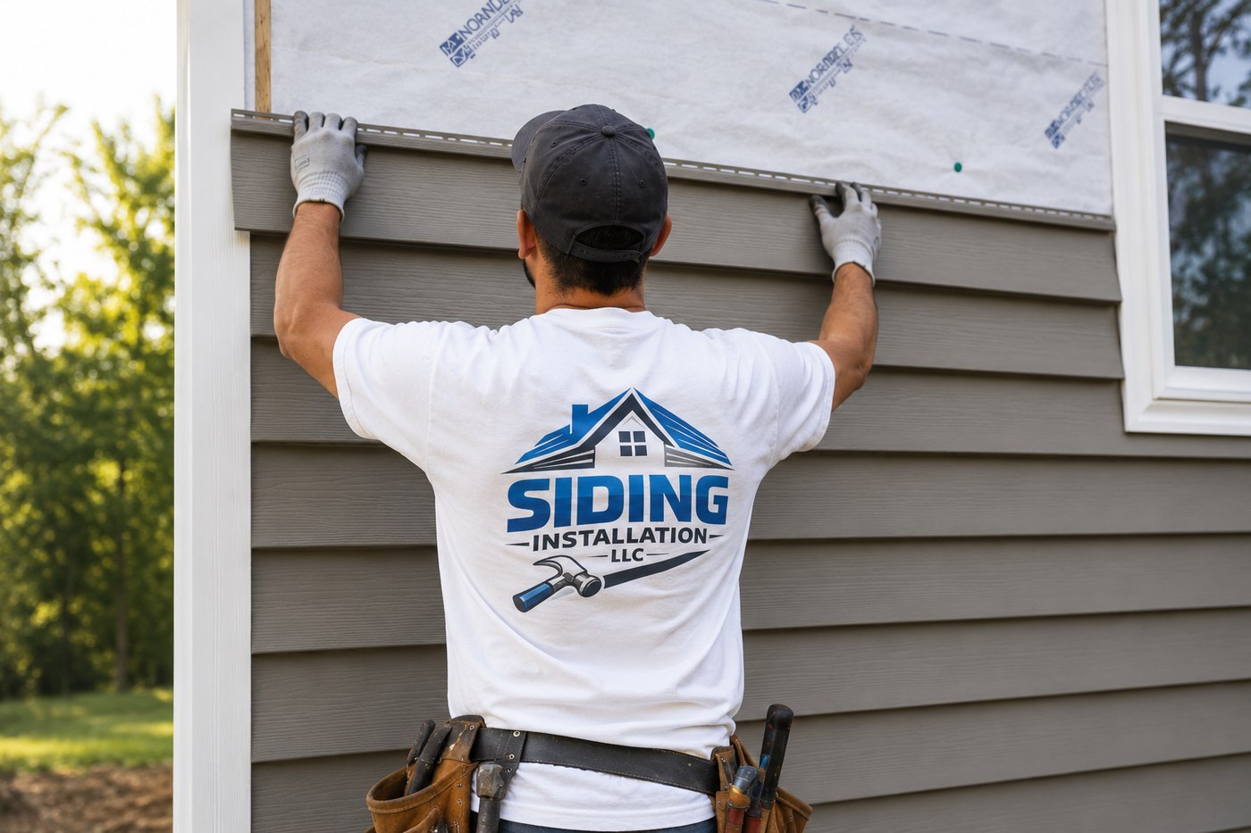 Siding Installation by Lucas team installing siding in Atlanta, GA